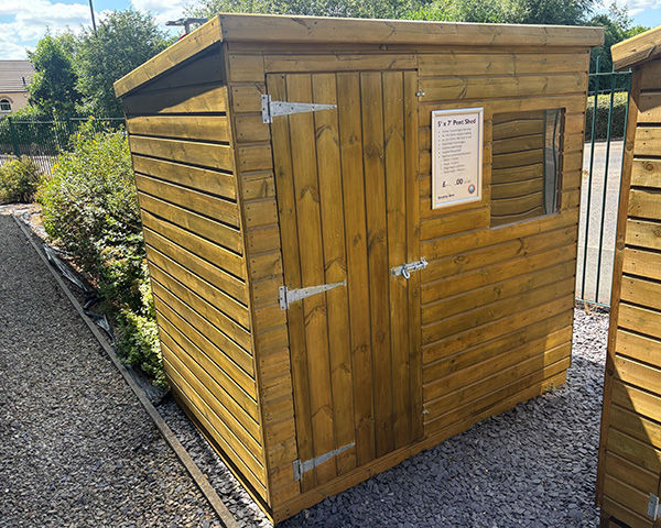 5'x7' Pent Shed